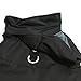 Gooby - Wind Parka, Fleece Lined Small Dog Jacket Coat Sweater with Water Resistant Shell and Leash Ring, Black, Large