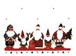 Santa - Fresh, Original Design on a Pure Cotton Kitchen Towel