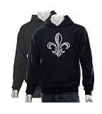 Men's GREY Fleur De Lis Hoodie XXL - Made using lyrics to When the Saints Go Marching In