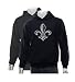 Men's GREY Fleur De Lis Hoodie XXL - Made using lyrics to When the Saints Go Marching In