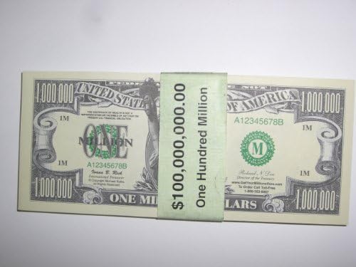 Pack of 100 Million Dollar Bills
