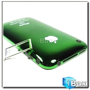 Green Metallic Back Housing Case Cover for iPhone 3GS 16GB With tools+Free touch pen