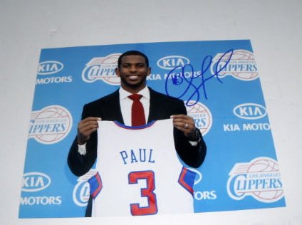 Chris Paul Hand Signed Autographed Los Angeles Clippers Photo