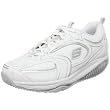 Skechers Women's Shape Ups XF - Superstep WIDE Fashion Sneaker,White/Silver,5 W US