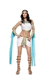Sexy Halloween Costumes Fancy Beaded White Cleopatra Roman Goddess Egyptian Queen Toga Party Costume Leg Avenue by Fenvy