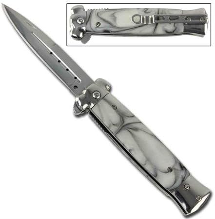 Striker Spring Assisted Knife - White Marble