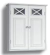 Elegant Home Fashions Dawson Collection Shelved Wall Cabinet, White
