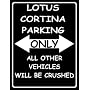 1993 EXTRA LARGE LOTUS CORTINA STYLE METAL ADVERTISING WALL SIGN RETRO ART