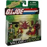 G.I. Joe A Real American Hero 4 Inch Tall Action Figures Valor vs Venom 2 Pack Set - Scarlett versus Sand Scorpion