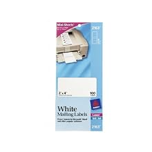 Avery Mini-Sheets Laser/Ink Jet Labels, 2 x 4 Inches, White, 100 per Pack (2163)