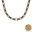 MARCEL DRUCKER Pleasant Necklace With 0.76ctw Genuine Topazes Crafted in 24K Yellow Gold foil and Titanium. Total item weight 44.0g Length 16.5in