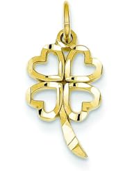 14K Gold 4 Leaf Clover Charm Jewelry FindingKing