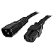 StarTech.com 6ft (1.8m) Heavy Duty Extension Cord, IEC 320 C14 to IEC 320 C15 Black Extension Cord, 15A 250V, 14AWG, Extension Power Cable, Heavy Duty AC Power Cord, UL Listed (PXTC14C156)