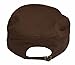Vivoice Fashionable Solid Color Unisex Flat Top Army Style Cadet Cap with Adjustable Strap (coffee)