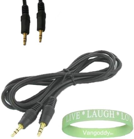 6ft Auxiliary AUX cable (male to male) for your SONY DVP-FX980 + LIVE * LAUGH * LOVE Vangoddy Bracelet