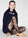 American Apparel Sheer Luxe Polka Dot Shapes Pantyhose