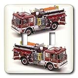 Trucks - Fire Truck - Light Switch Covers - double toggle switch