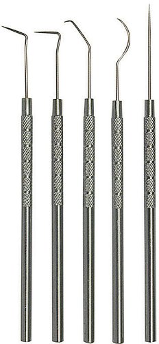 5pc Probe SET Dental Picks - Wax Carver - Hobby - Craft - Artist Tools