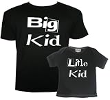 Big KID and Little KID T-Shirts - Father & Baby Gift Set, Black, All Sizes.
