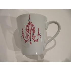 Pink Chandelier Rhinestone Mug by 