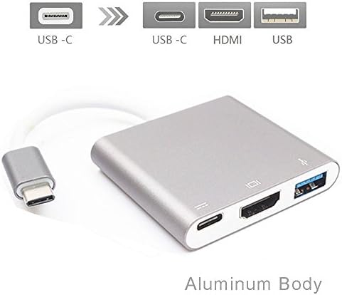 365invent USB 3.1 Type-C to HDMI(4Kx2K)/USB 3.0/Type C Female Adapter Converter for New Macbook 12 Inch Laptop,Google Chromebook Pixel and other USB C devices
