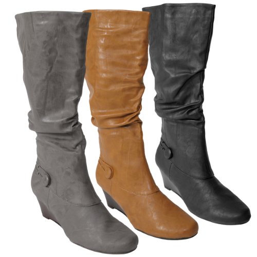 Journee Collection Womens Wedge Heel Boots