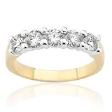 REEDS Ideal Two Tone Diamond Band 1ctw