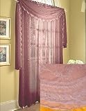 Domestications Curtain Set With Scarf Dust Purple
