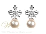 WILLOW PEARLES: *CORONATION RIBBON BAGUETTE EARRING*