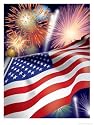 4th of July Fireworks Art Giclee Poster Print by Dynamic Graphics, 18x24