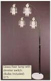 Glass Overhead Sofa Floor Lamp w/ Dimmer Switch