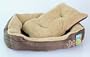 Hundebett 61x48x18cm Braun - Beige Hundekissen Tierbett Liegekissen Hundekorb