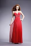 Red Chiffon Gown