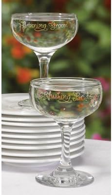 Bride and Groom Champagne Glasses