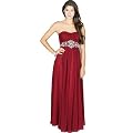 Strapless Embellished Waist Formal for Bridesmaid Formal Prom