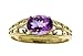 Genuine Oval Amethyst 14k Gold Filigree Ring title=