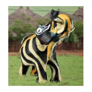 Imported African Handmade Elephant Safari Animal Candle, medium
