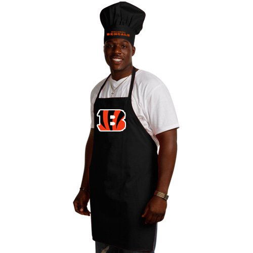 NFL Cincinnati Bengals Chef Hat and Apron Set