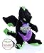 goDog 770971 Dragons With Chew Guard Technology Tough Plush Dog Toy, Small Black