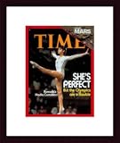 Nadia Comaneci / TIME Cover: August 02, 1976, Framed Art Print by TIME Magazine