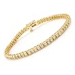 Tennis Bracelet With 4.80ctw Genuine Diamonds Made of 14K Yellow Gold. Total item weight 16.0g Length 7in