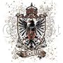 Royalty Crest T-shirt, Phoenix T-shirts, Hardcore Gothic T-shirts, Small, Lt Blue