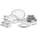 Noritake Austin Platinum 50-Piece Dinnerware Set, Service for 8