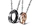 Fate Love Couple Necklace His and Hers Matching Pendants Necklace Set Stainless Steel Pendant Necklace with 20 Inch Link Chain Anniversary Gift (be my lover)