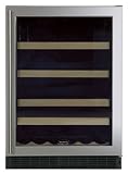 Marvel 24 Inch Two-Zone Beverage And Wine Refrigerator - Black Cabinet W/ Black Frame Glass Door