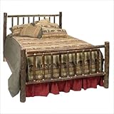 IMAGE OF Fireside Lodge 8000RM Hickory Log Bed with Rustic Maple Rails Size: Full
