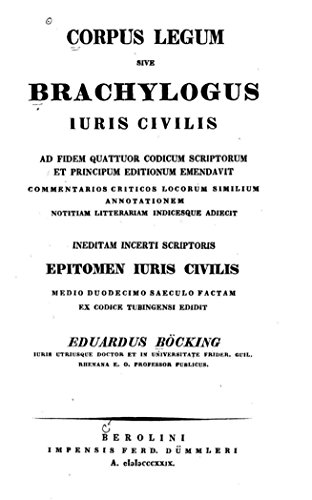 Corpus legum sive Brachylogus iuris civilis