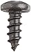 18-8 Stainless Steel Sheet Metal Screw, Black Oxide Finish, Pan Head, Phillips Drive, Type A, #10-12 Thread Size, 1/2