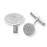 14K San Francisco 49Ers Oval Satin Sf CuffLinks