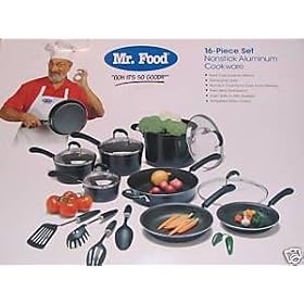 16 PIECE SET NONSTICK ALUMINUM COOKWARE
